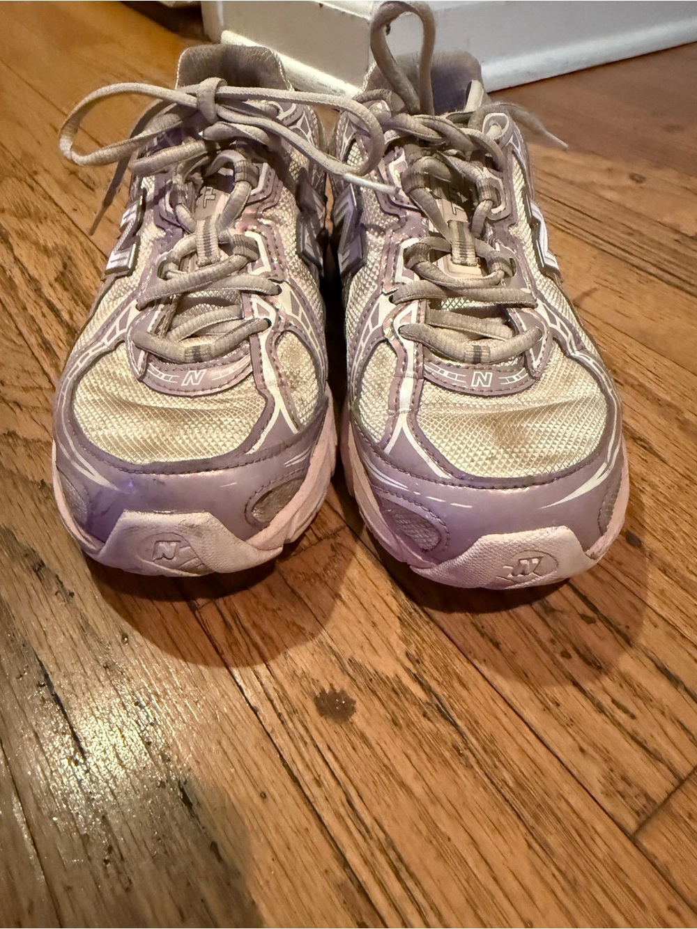 New Balance Women's Lavender and Cream Athletic Sneakers